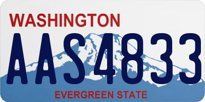 WA license plate AAS4833