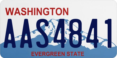 WA license plate AAS4841