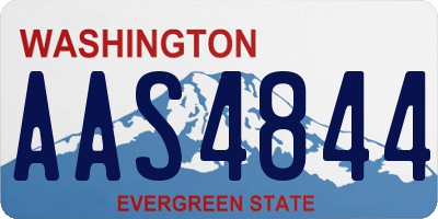 WA license plate AAS4844