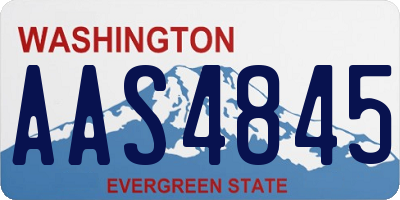 WA license plate AAS4845