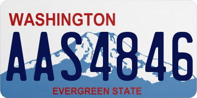 WA license plate AAS4846