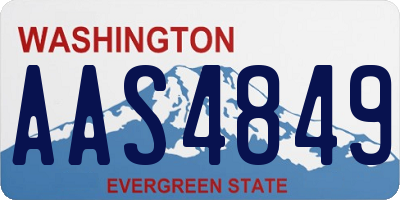 WA license plate AAS4849