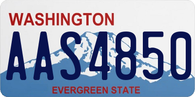 WA license plate AAS4850