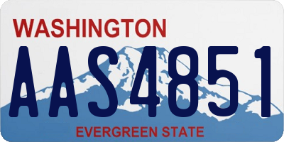 WA license plate AAS4851