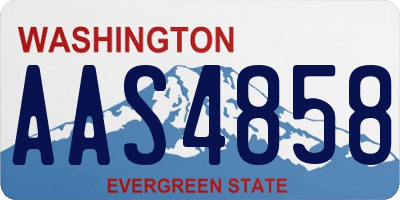 WA license plate AAS4858