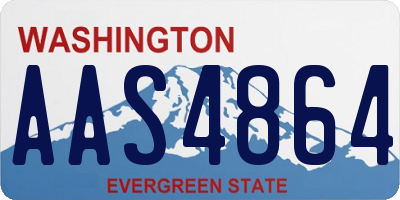 WA license plate AAS4864