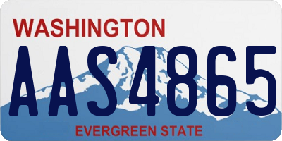 WA license plate AAS4865
