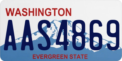 WA license plate AAS4869