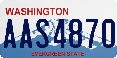 WA license plate AAS4870
