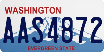 WA license plate AAS4872