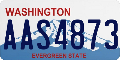 WA license plate AAS4873
