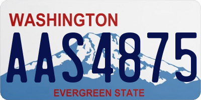 WA license plate AAS4875