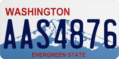 WA license plate AAS4876