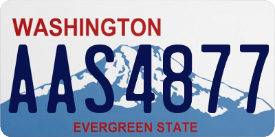 WA license plate AAS4877