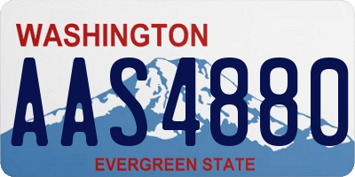 WA license plate AAS4880