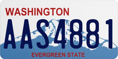 WA license plate AAS4881