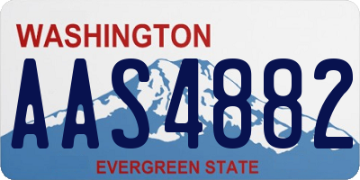 WA license plate AAS4882