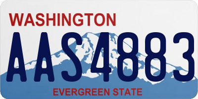 WA license plate AAS4883