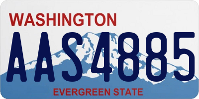 WA license plate AAS4885