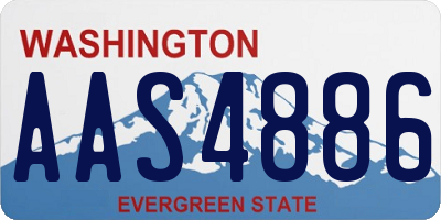 WA license plate AAS4886