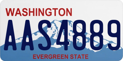 WA license plate AAS4889