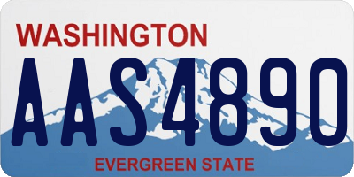 WA license plate AAS4890