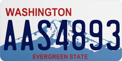 WA license plate AAS4893