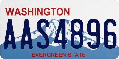 WA license plate AAS4896