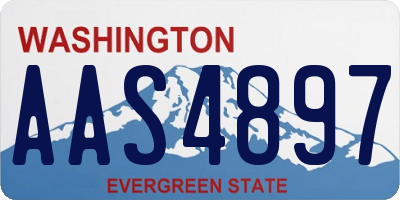 WA license plate AAS4897