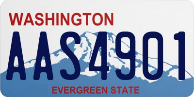 WA license plate AAS4901