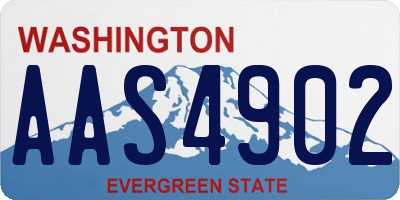 WA license plate AAS4902