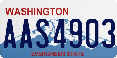 WA license plate AAS4903