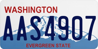 WA license plate AAS4907