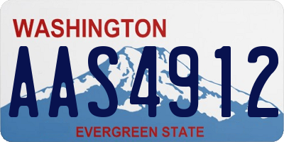 WA license plate AAS4912