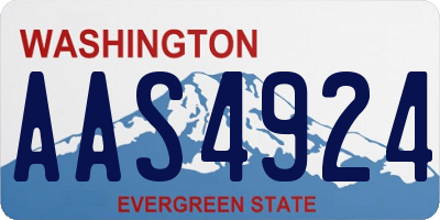 WA license plate AAS4924