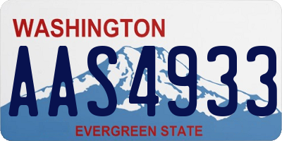 WA license plate AAS4933