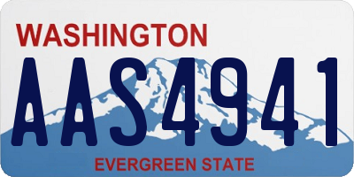 WA license plate AAS4941
