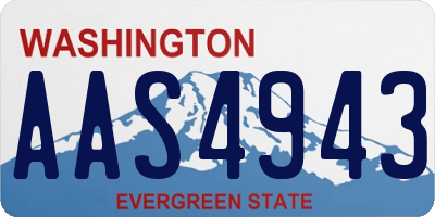 WA license plate AAS4943