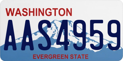 WA license plate AAS4959