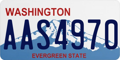WA license plate AAS4970
