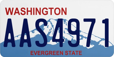 WA license plate AAS4971