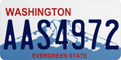 WA license plate AAS4972