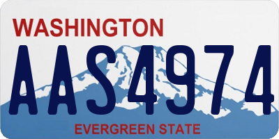 WA license plate AAS4974