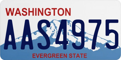 WA license plate AAS4975