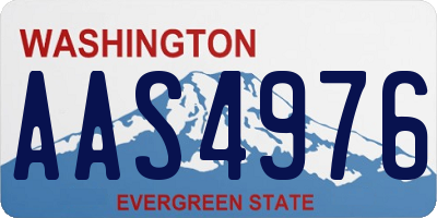 WA license plate AAS4976