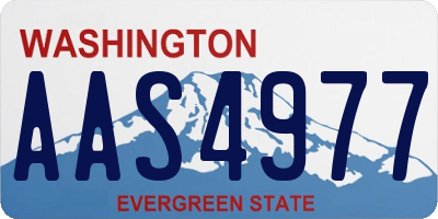 WA license plate AAS4977
