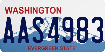 WA license plate AAS4983