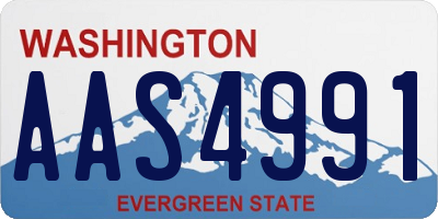 WA license plate AAS4991