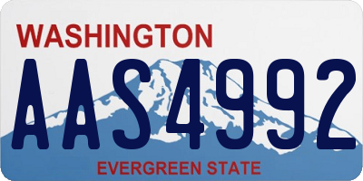 WA license plate AAS4992