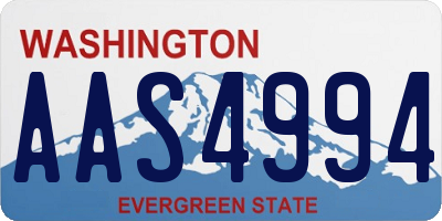 WA license plate AAS4994